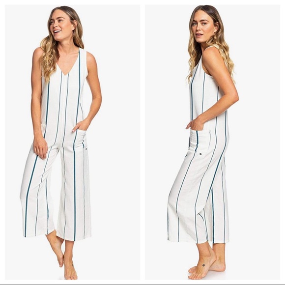 Roxy Pants - Roxy baby remember stripe summer beach romper S